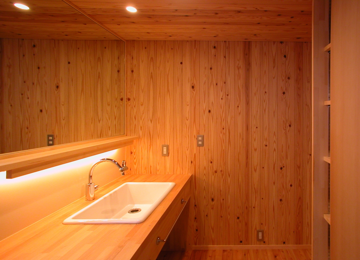 梓川の家Ⅰ(松本市)－洗面脱衣室