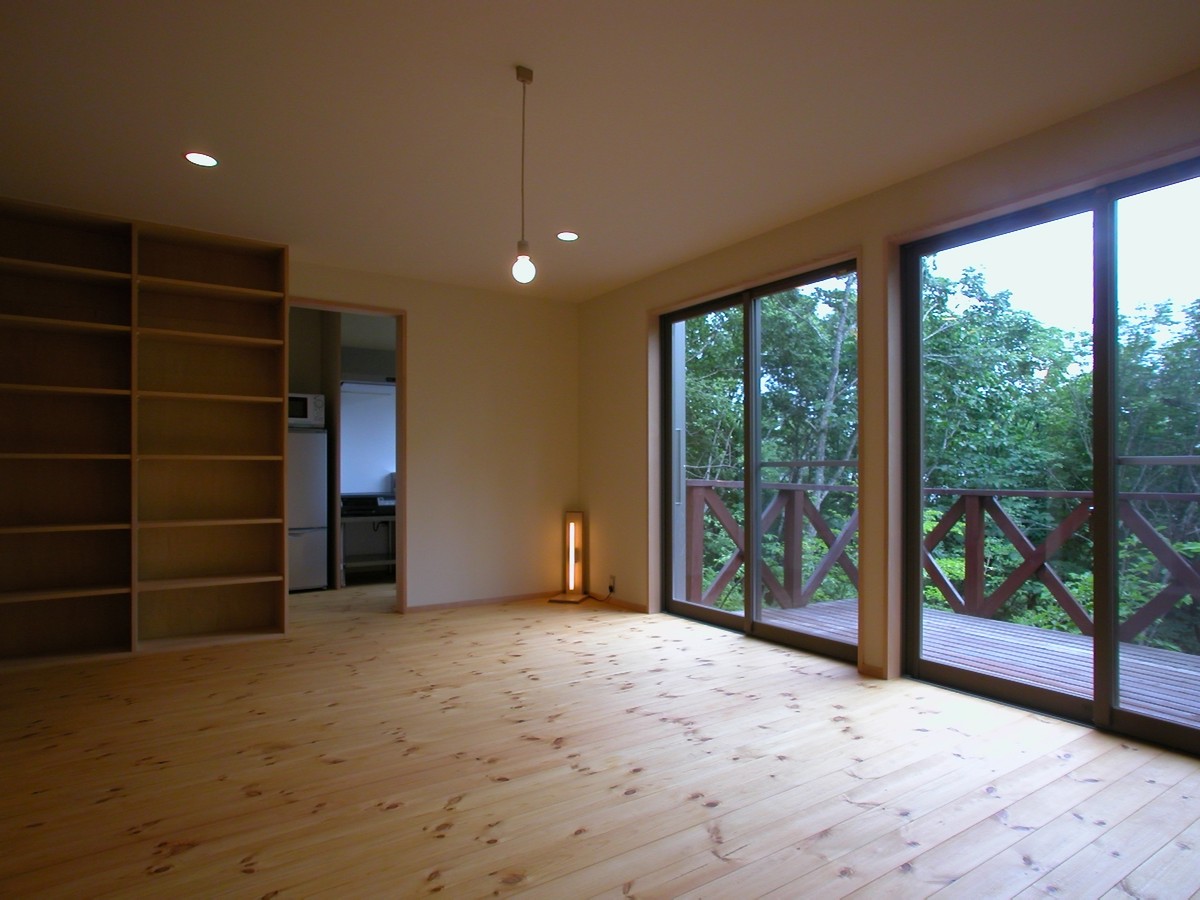 聖高原の山荘(麻績村)－広間(after)