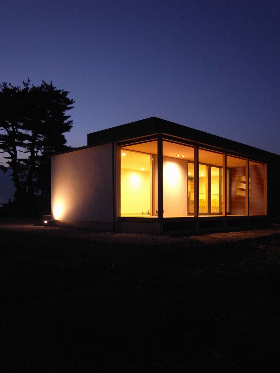 (旧)CAFE VALO・(現)安曇野Cafe氷室－外観夕景