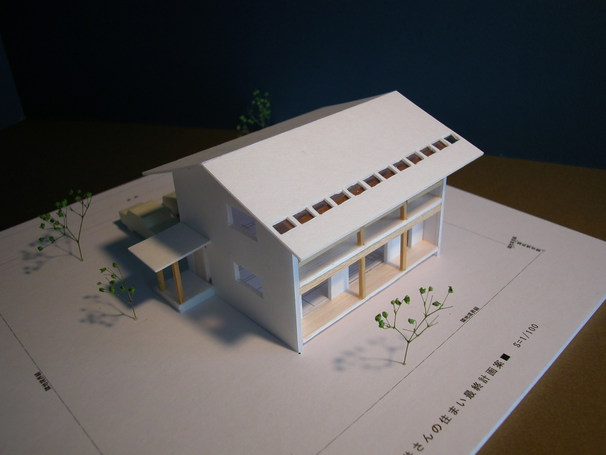 片丘の家Ⅰ(塩尻市)－基本設計時模型