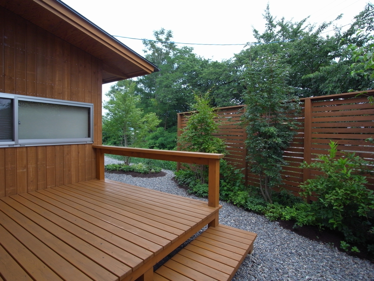 三郷の家Ⅳ（安曇野市）-外観（デッキ）