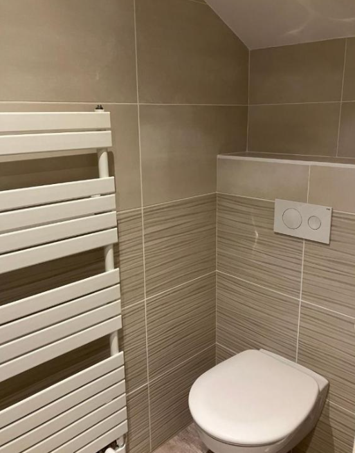 Après : Agrandissement de la zone douche pour intégrer les toilettes