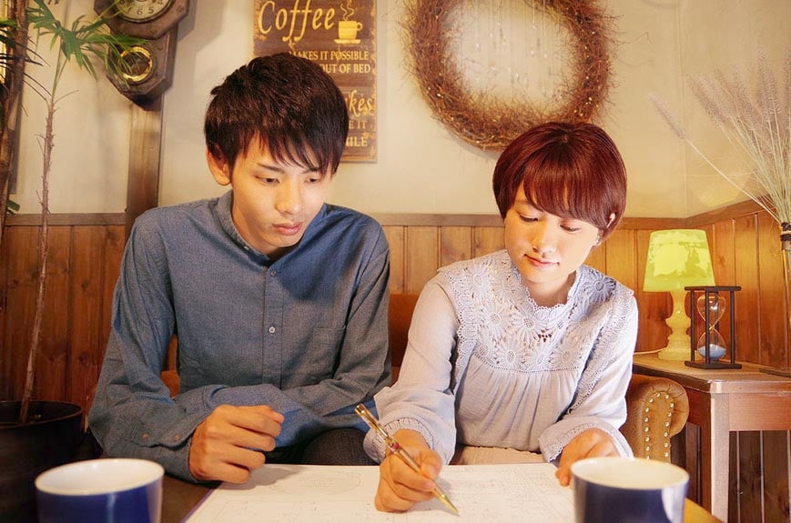 デザイン婚姻届tsumugu 記入イメージ  @婚姻届Labo