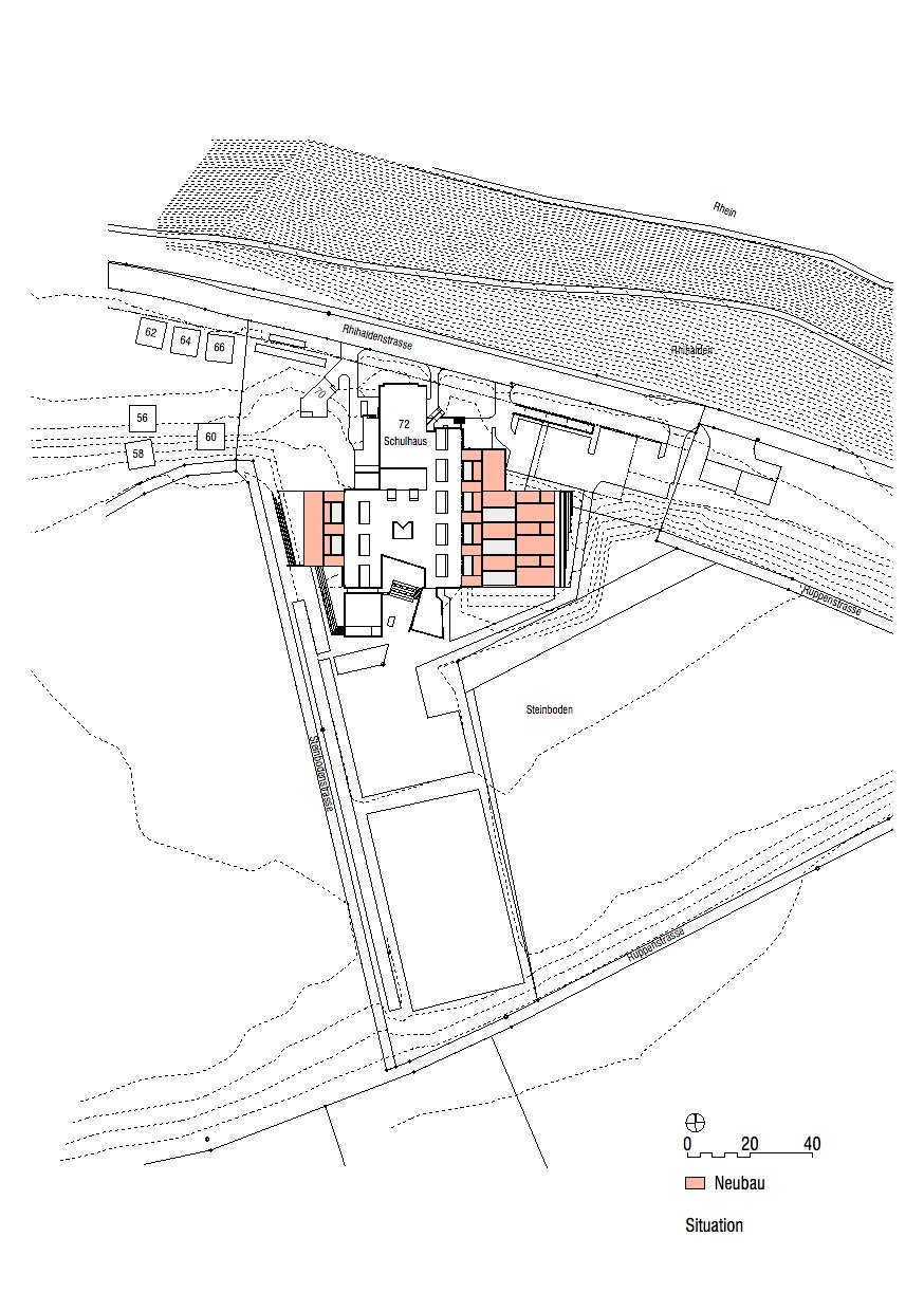 Hopf & Wirth Architekten Winterthur, Ernst Gisel, Erweiterung Schulhaus Steinboden Eglisau
