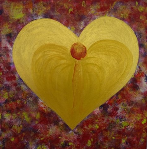 Bild Nr. 260, Format 40/40, Goldiges Herz, Preis Fr. 350.00