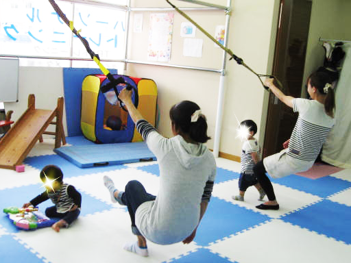 お子様連れでTRX