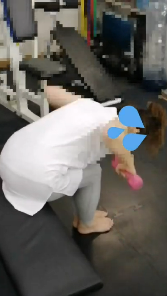 先日のお客様　　ダンベルフェイスプル