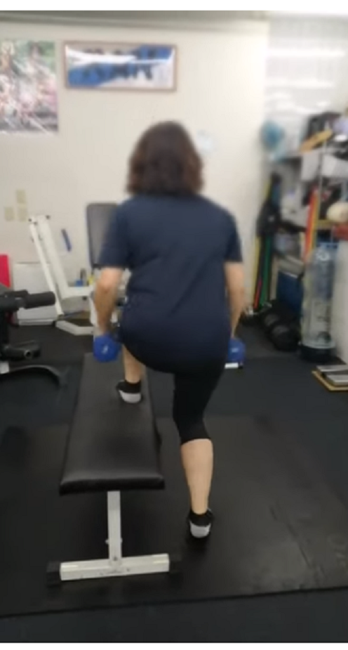 サイドステップアップ　　　脚トレ