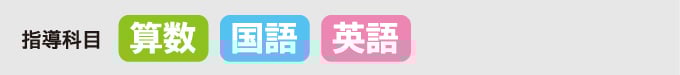 指導教科　算数・国語・英語