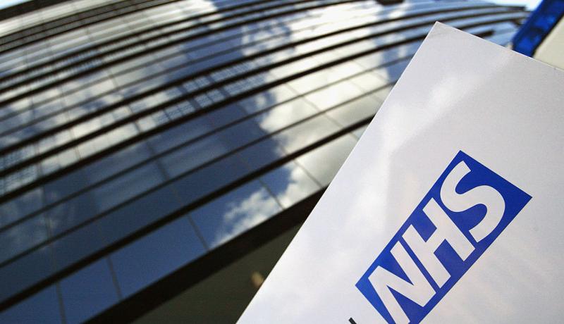NHS logo on sign