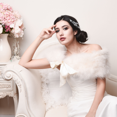 federstola hochzeit vintagestil vintage kleider retromode vintage accessoires 