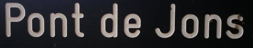 Taxi Jons - Pancarte Pont de Jons