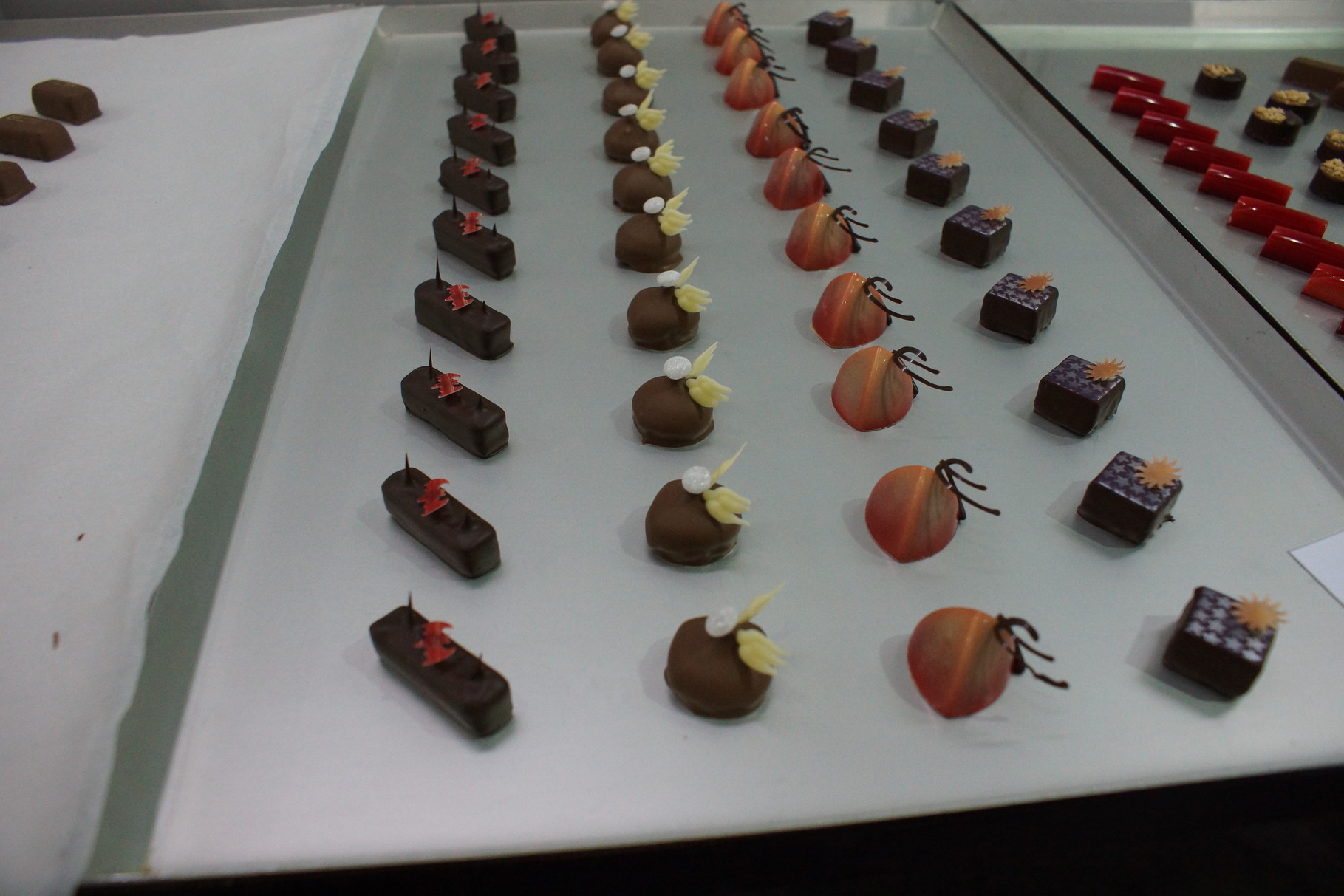 Detailansicht der Pralinen