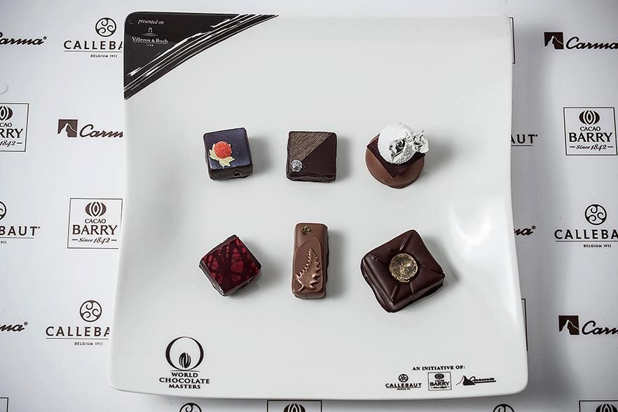 geschnittene Pralinen aller Teilnehmer