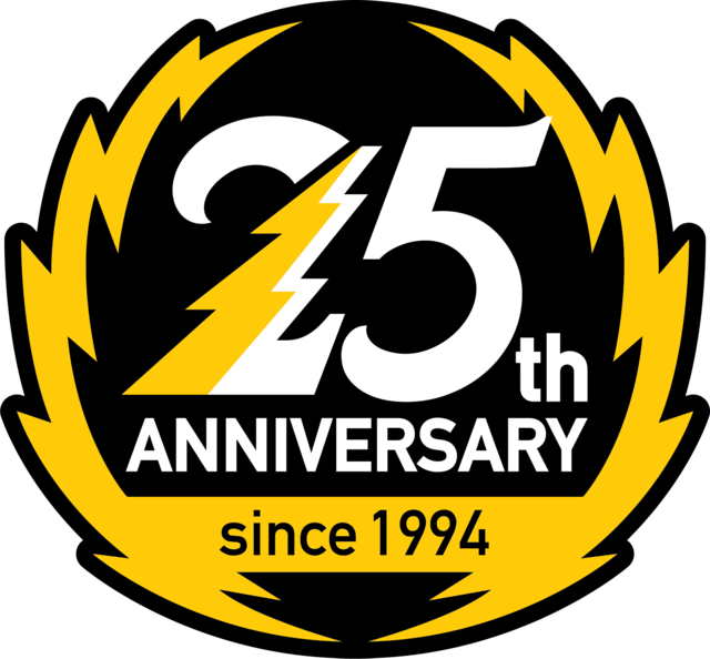 カミナリの月桂樹を取り入れた記念ロゴマーク