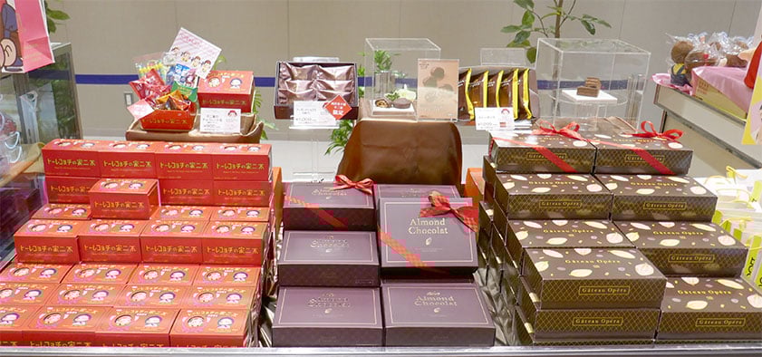チョコレート製品の数々