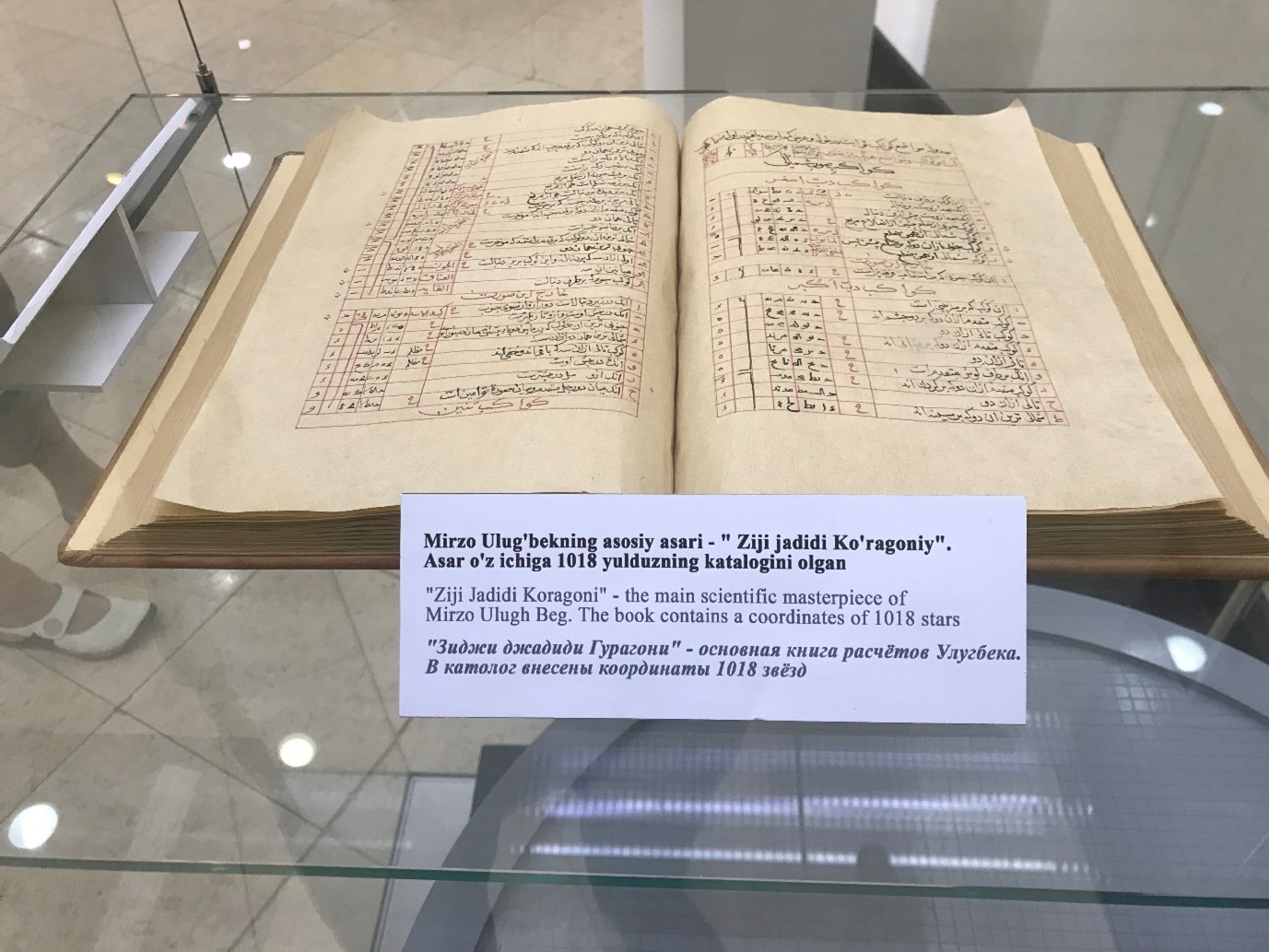 Das Hauptwerk Ulugh Begs uns seines Teams - nach Wikipedia "Zidsch-i-Sultani" genannt