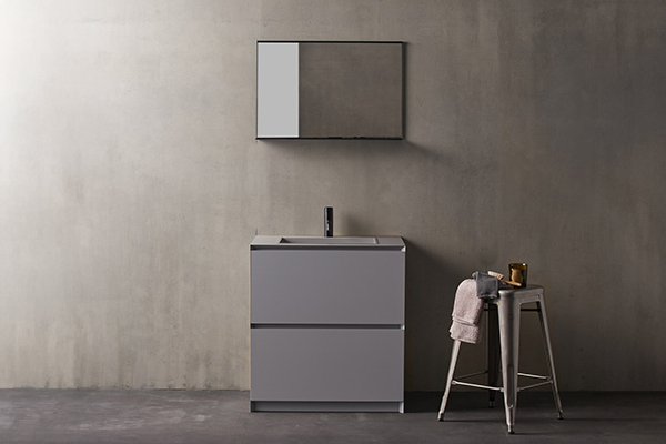 ハコイエ　グレーパッケージ　洗面台１