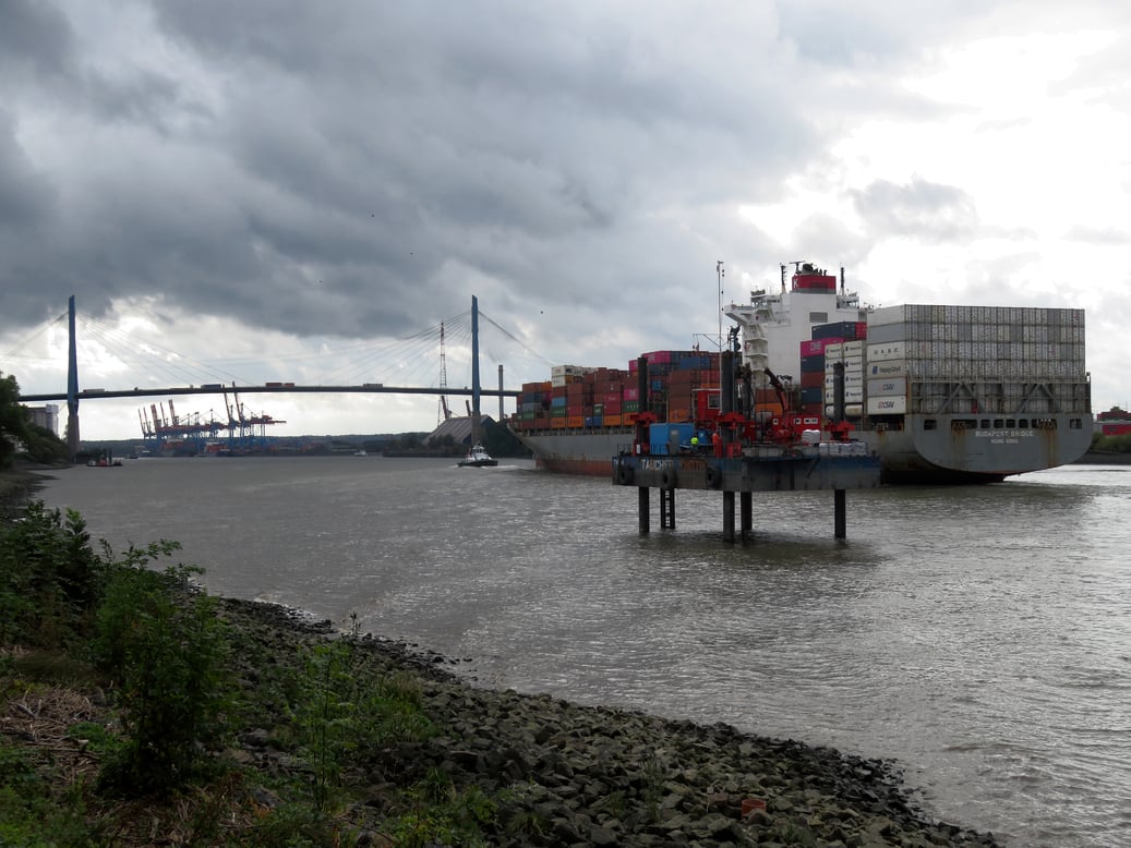 Baugrunderkundung Köhlbrand Ost - Bohrüberwachung