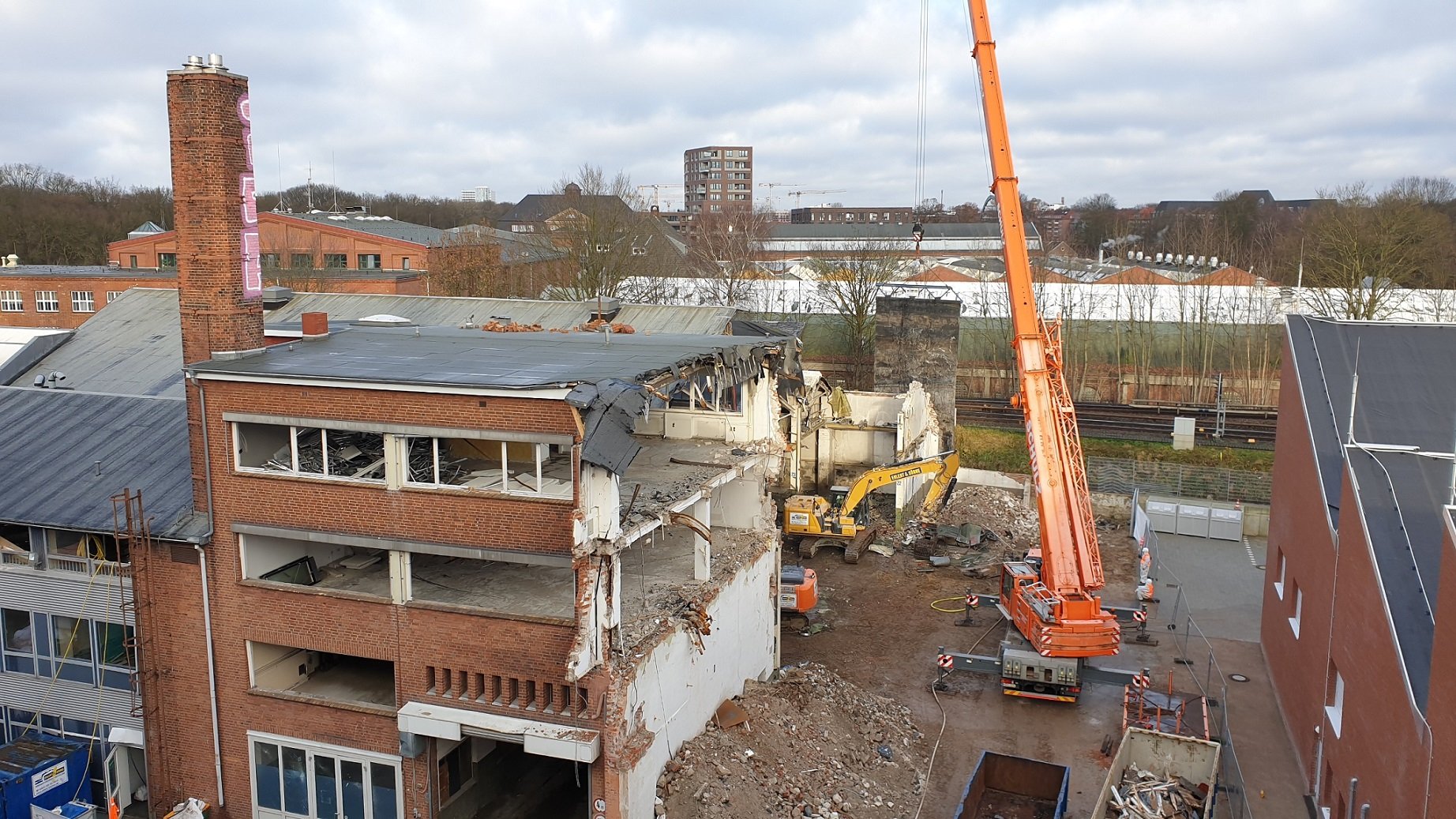 Wiesendamm 30 (ehemals Heidenreich & Harbeck) - Abbruch- und Rückbauarbeiten (Schadstoffkataster, Ausschreibung, Abbruchantrag, Bauüberwachung)