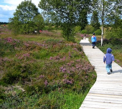 über Stege mit Kindern