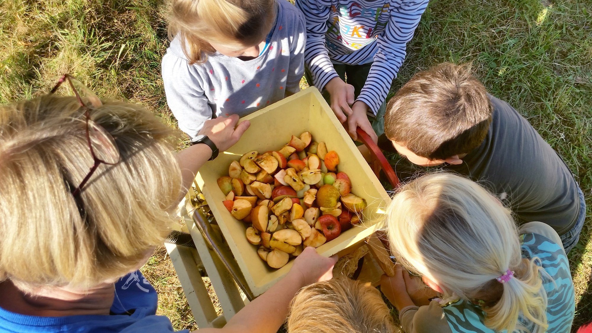 Apfelsaft pressen, Foto: U. Schnelle