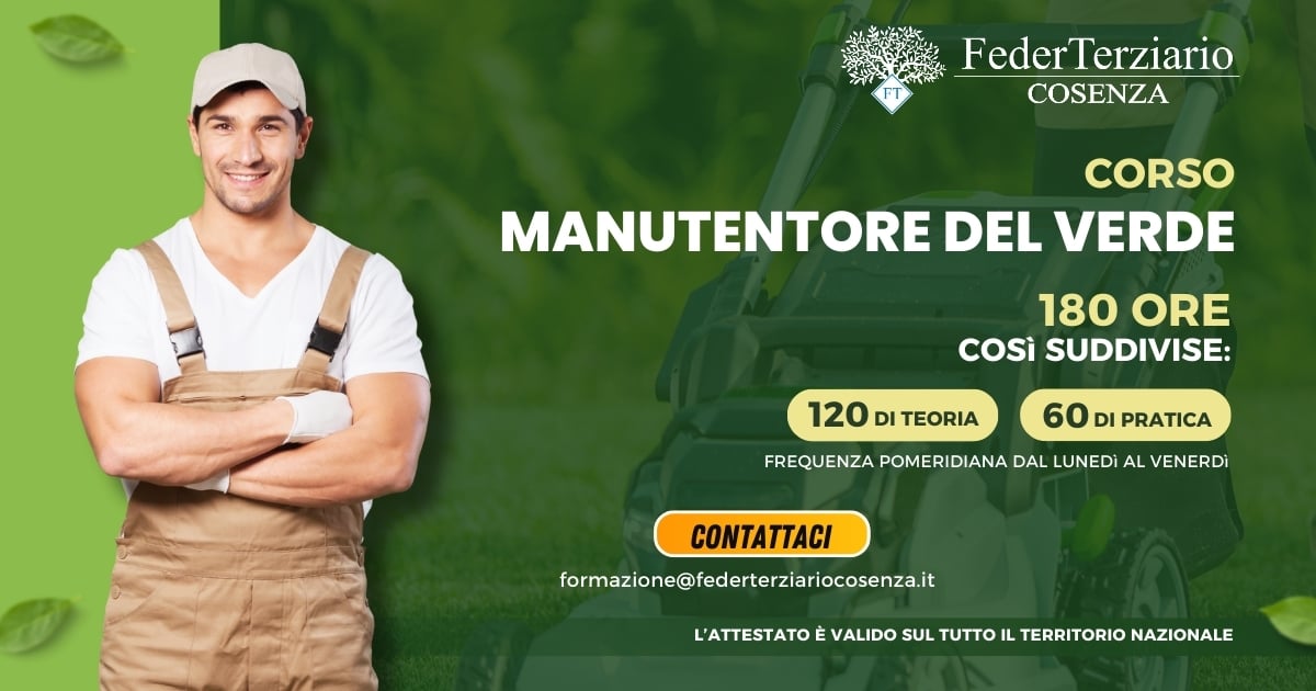 FORMAZIONE | IN PARTENZA CORSO MANUTENTORE DEL VERDE