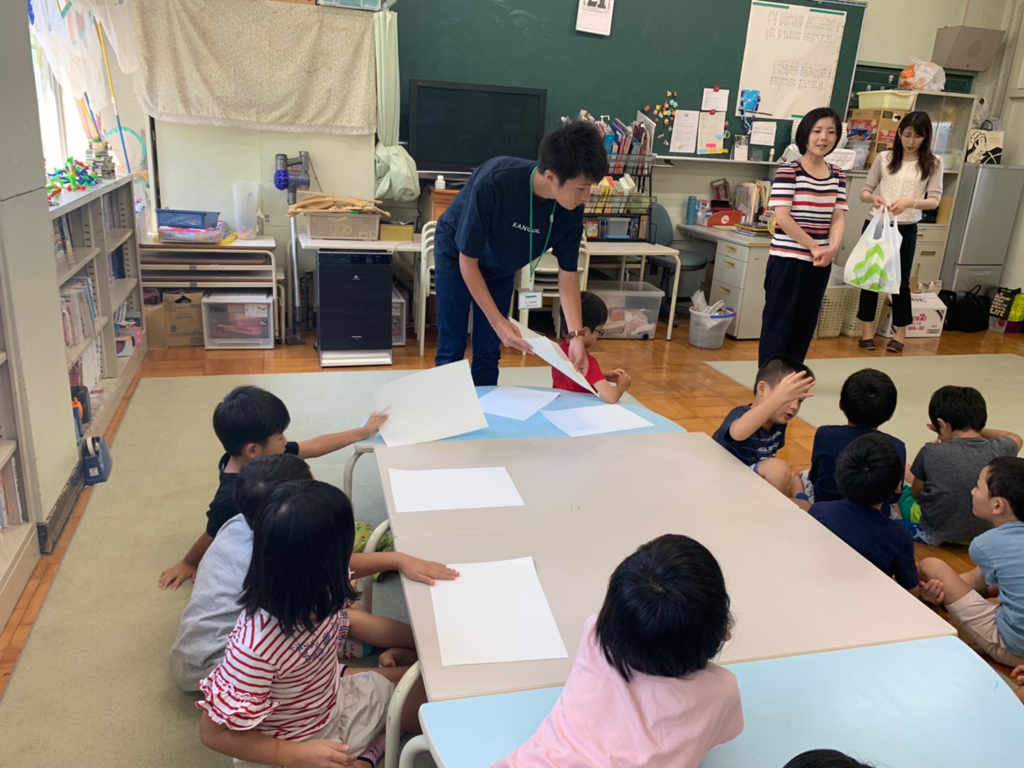 みんなで理想の海の絵を描きました！