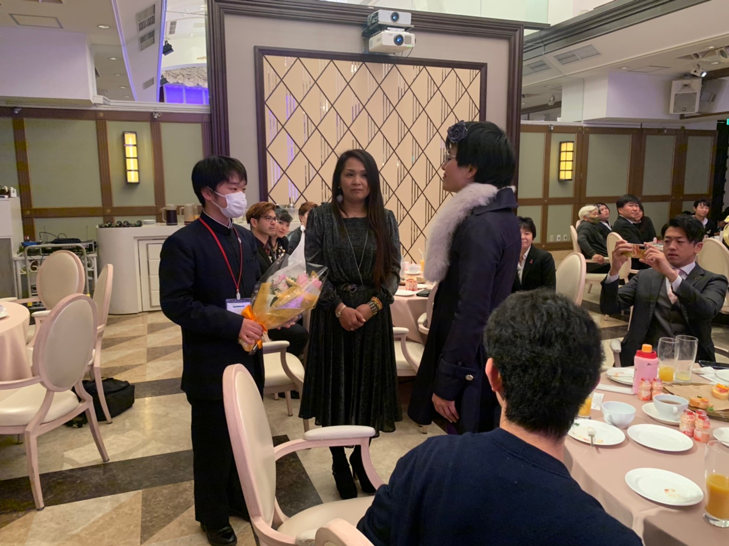 花束贈呈です！