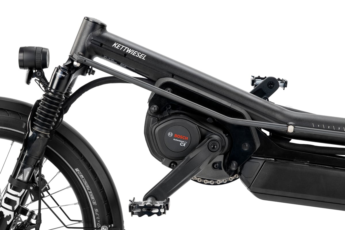 Bosch Performance Line CX Motor mit 100 Nm Drehmoment und bis zu 750 Watt Leistung © Hase Bikes