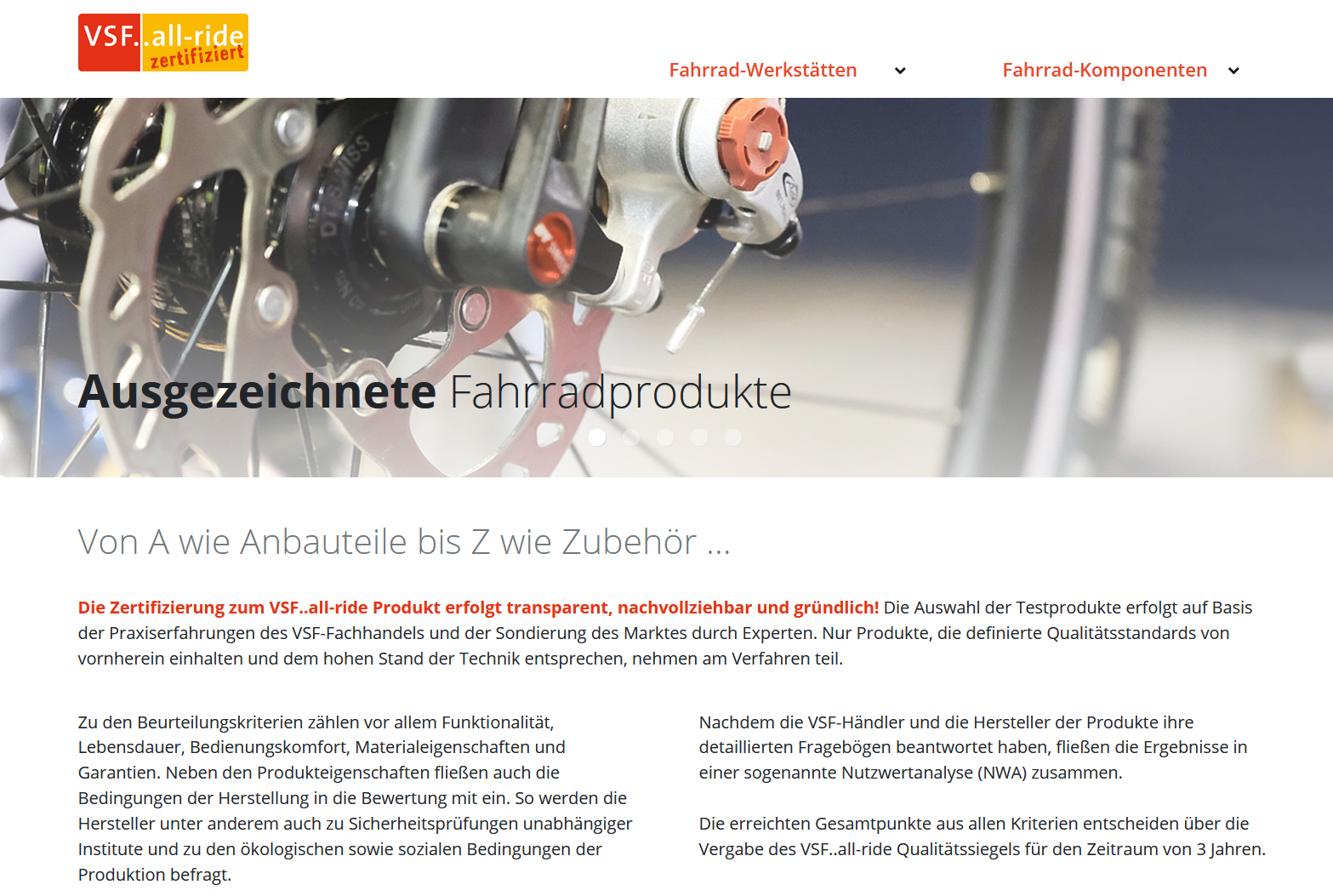 VSF ‚all-ride‘ Qualitätssiegel mit neuer Website
