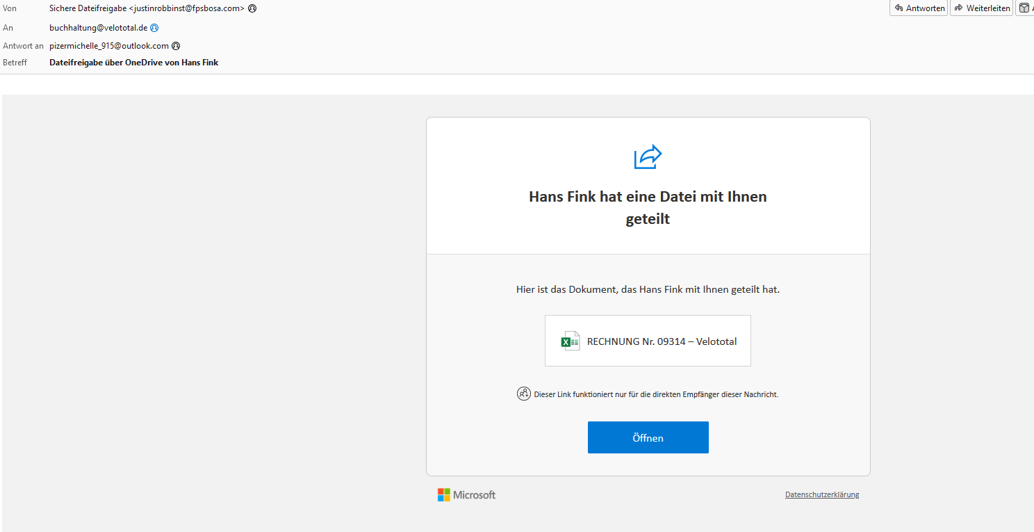 Wichtige Warnung vor Phishing-Mails im Namen von VeloTOTAL