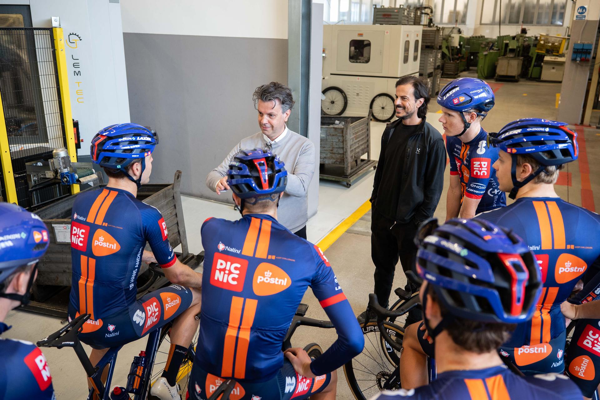 Ursus CEO Mirko Ferronato introduced the athletes to the Italian company's operations (Credits: Ursus)