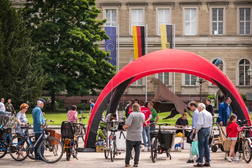 Parcours Set Up 02 Karlsruhe © Cargobike Roadshow_Andreas Lörcher