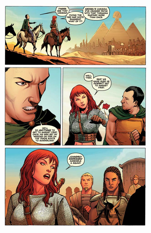 Red Sonja #61 - page 5 (script: Trautmann / art: Geovani)