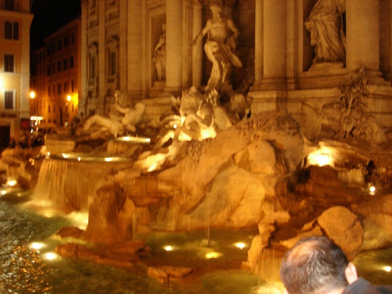 Der Trevi-Brunnen bei Nacht