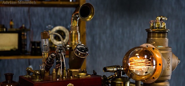 Steampunker Dan Aetherman - Book Retrofuturistic Steampunk Artwork - Exhibition