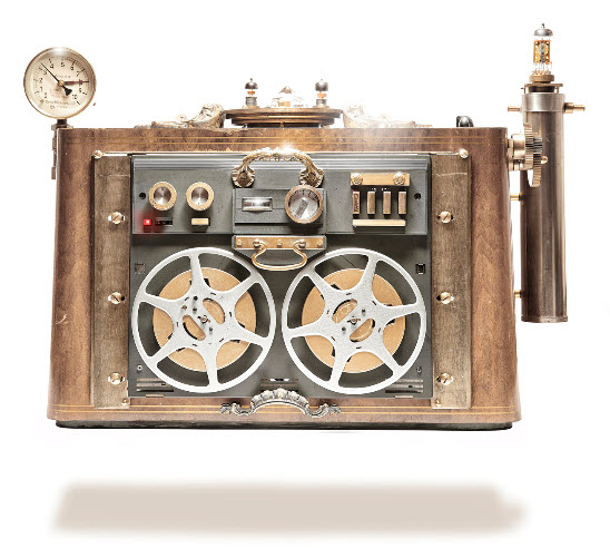 Steampunker Dan Aetherman - Book Retrofuturistic Steampunk Artwork - Photograph Heiko Hellwig