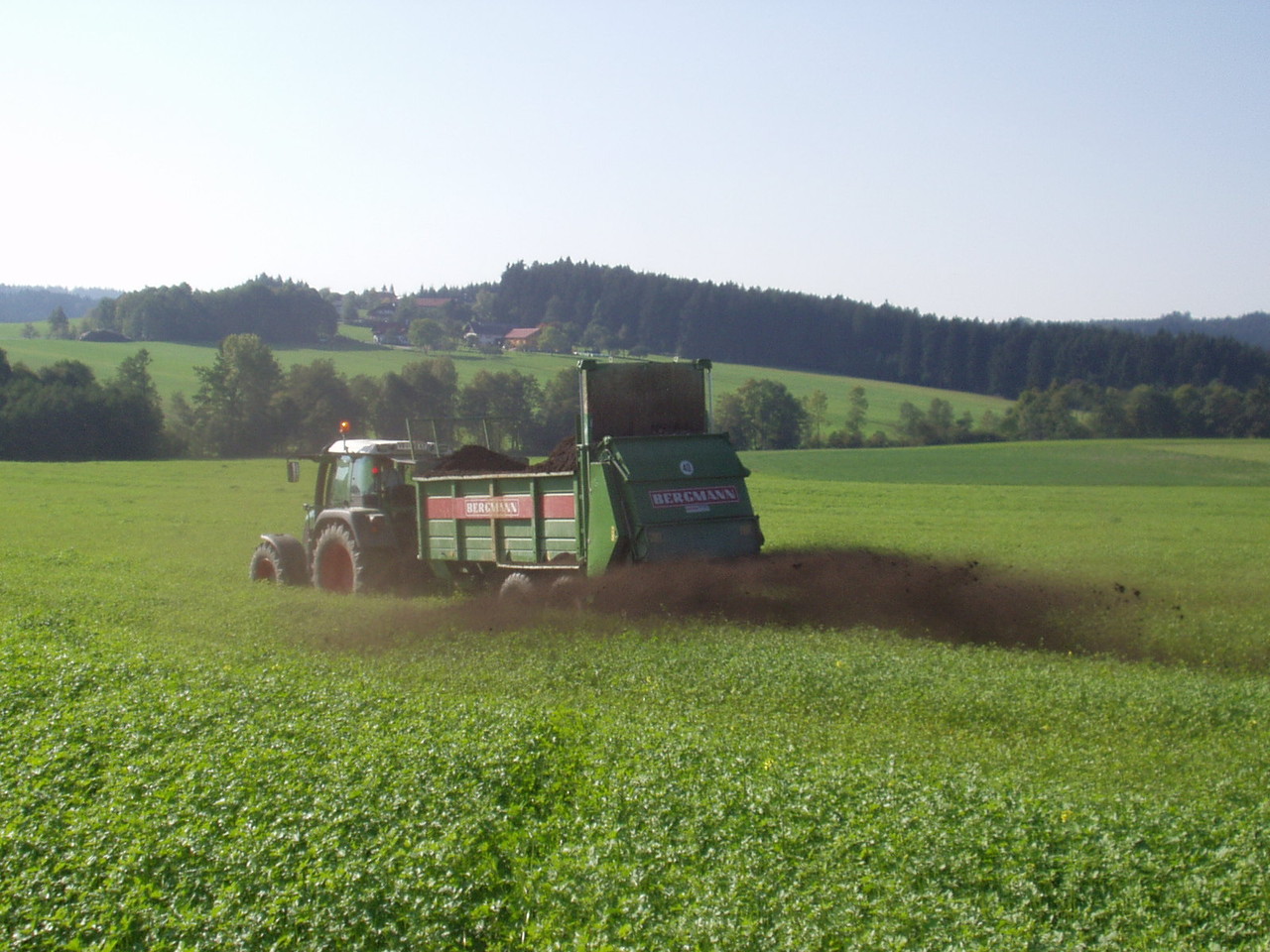 Ausbringung mit Kompoststreuer