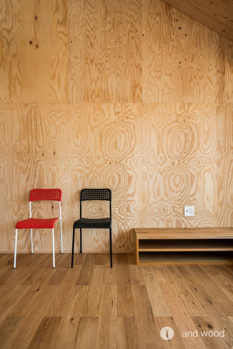 オーク 幅広 フローリング 施工事例 andwood アンドウッド 節有