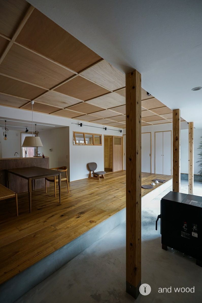 ヨーロピアン フレンチ オーク 燻製 フローリング アンドウッド andwood 施工例 古民家 4