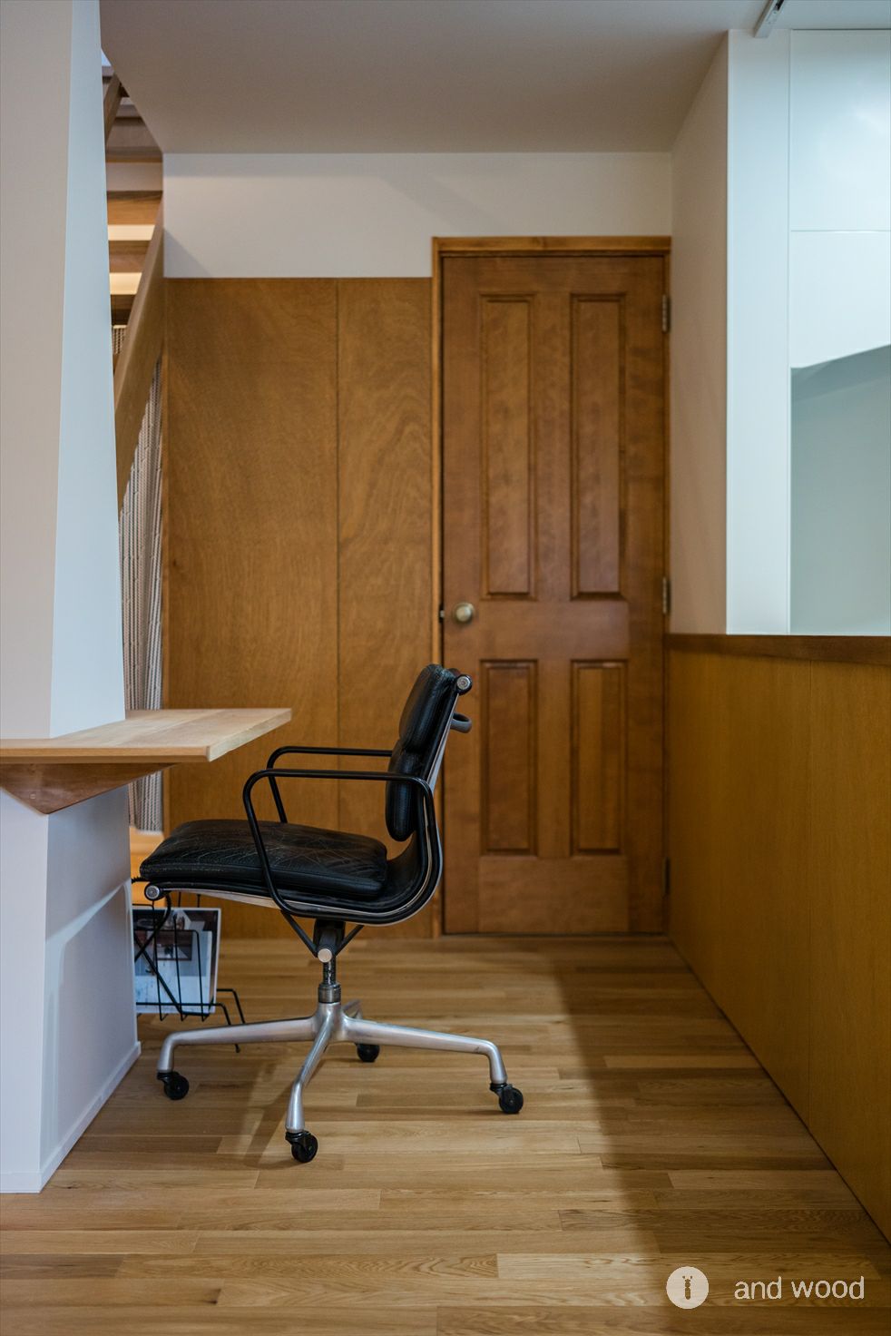 オーク 幅細 乱尺 無垢 フローリング アンドウッド andwood 川見建築 施工例 5