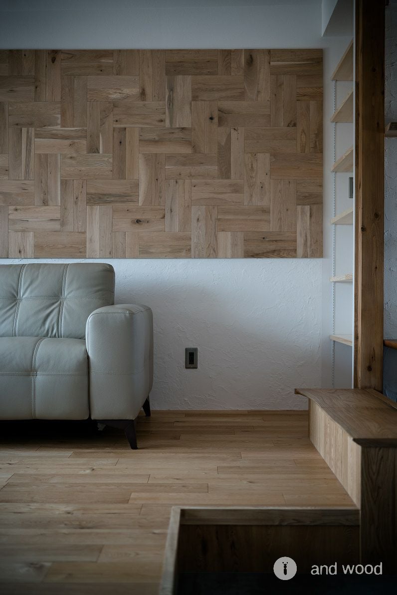 オーク ヘリンボーン 壁 フローリング andwood アンドウッド 3