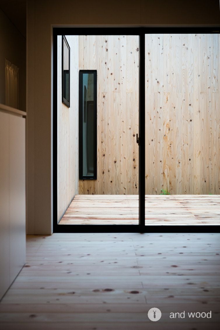 桧 ヒノキ 一枚もの 節あり フローリング andwood アンドウッド 施工例 3