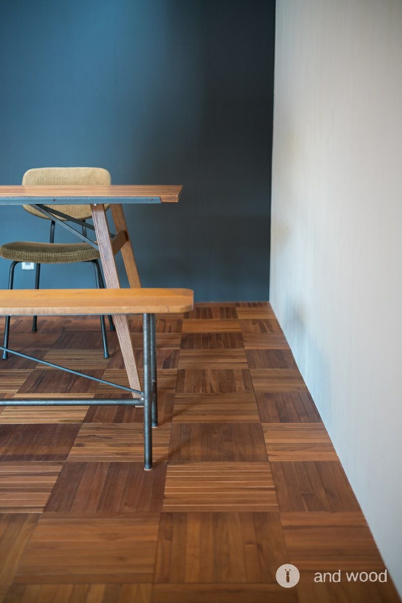 チーク パーケット 9Ｐ フローリング 施工事例 アンドウッド andwood 2