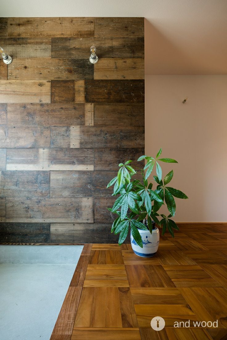 チーク パーケット 4P フローリング 無垢 アンドウッド andwood 施工事例