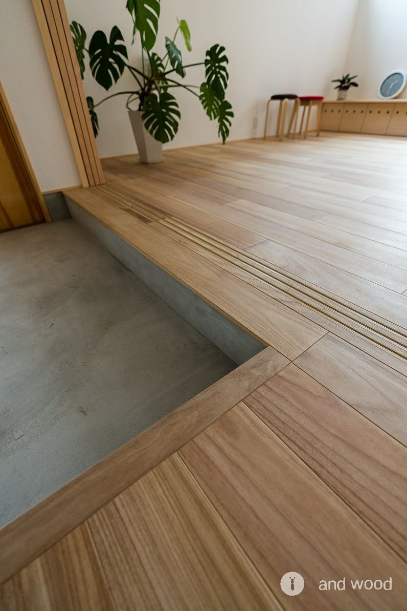 桐 キリ 無垢 フローリング オスモ 施工例 アンドウッド andwood 