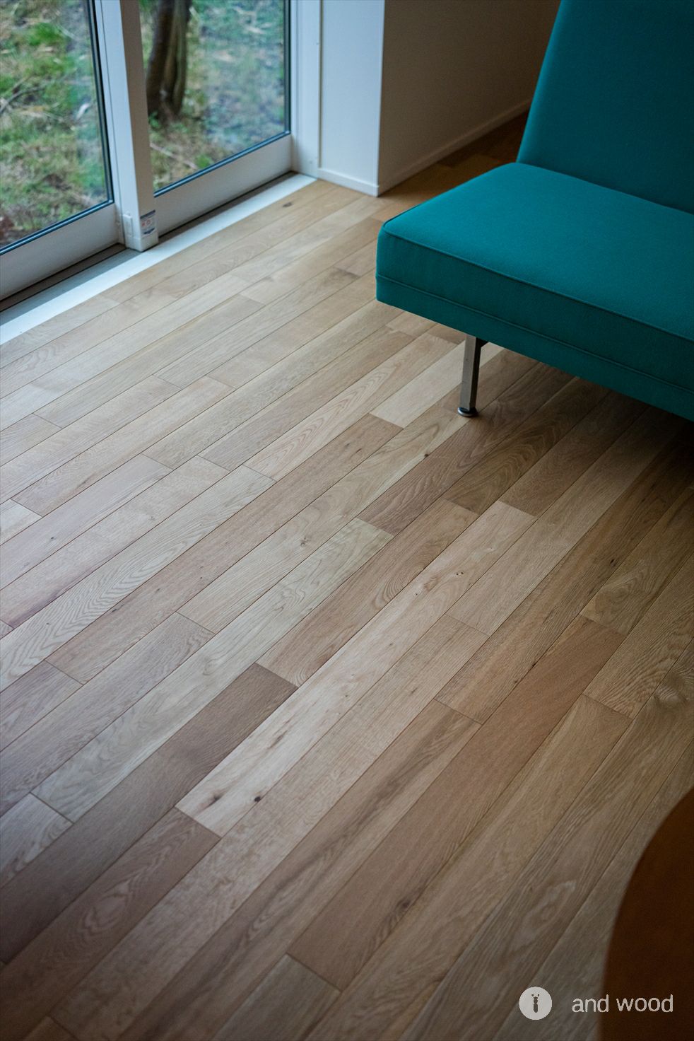 オーク 幅細 乱尺 無垢 フローリング アンドウッド andwood 川見建築 施工例 8