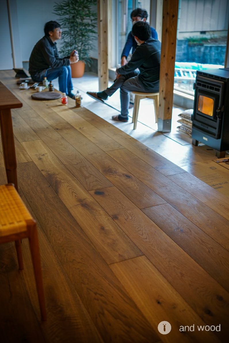 ヨーロピアン フレンチ オーク 燻製 フローリング アンドウッド andwood 施工例 古民家 7