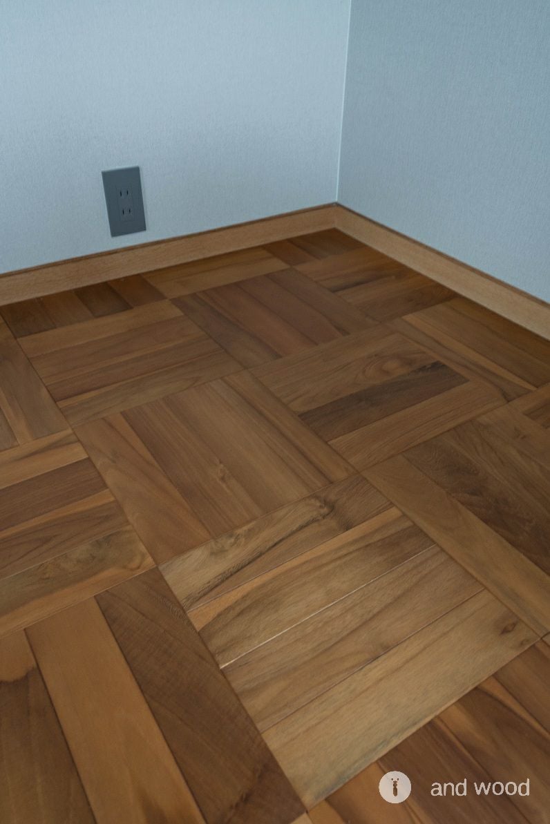 チーク パーケット 無垢フローリング アンドウッド andwood 施工例